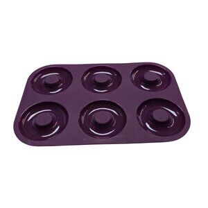 Epicure Perfect Portion Donut & Bagel Baking Pan Silicone Purple